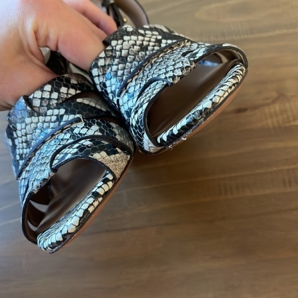 Veronica Beard Snakeskin Sandals - Picture 8 of 10